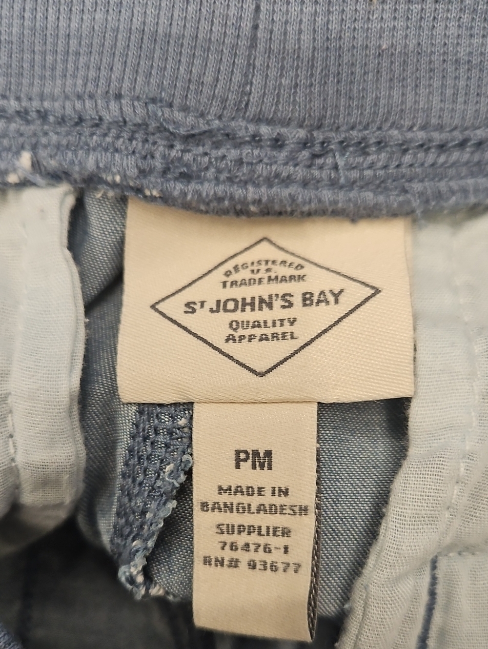 St. John's Bay Light Blue Denim Pants Size PM Lightweight Wide Leg - Picture 3 of 6